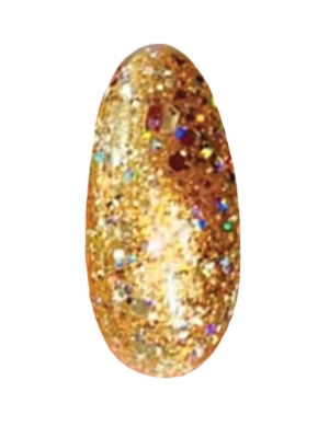 gold shimmer nail