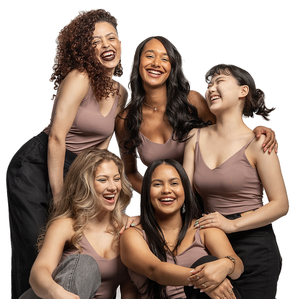 Group of girls happy with new nails